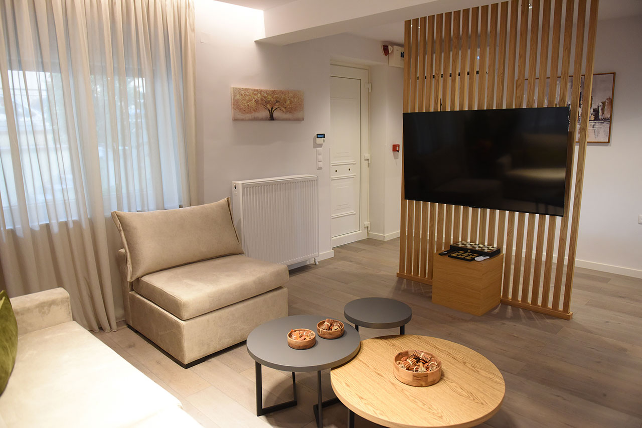 Living room and entertainment of The Cozy Flat